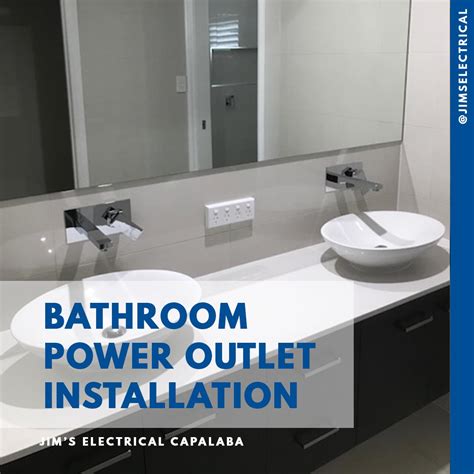 bathroom power outlet installation