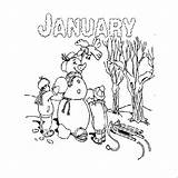Coloring January Pages Printable Getcolorings Sheets sketch template
