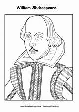 Shakespeare William Colouring London sketch template