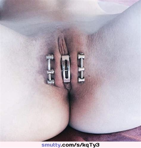 An Interesting Chastity Device Pierced Shaved Piercedpussy