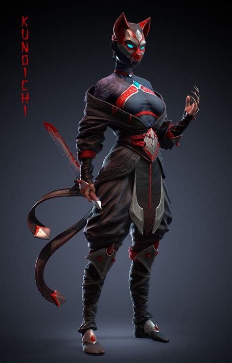 pin  lu  samourais ninjas kunoichi concept art characters character design