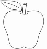 Apple Outline Coloring Preschool Blank Trace Templates Template Apples Activities Color Pages Printable Crafts School Podzim Kids Back Choose Craft sketch template
