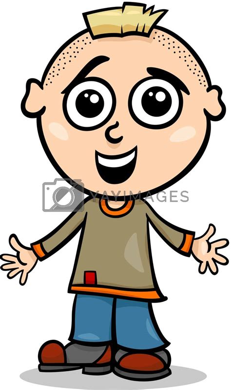 royalty  vector cute  boy cartoon illustration  izakowski