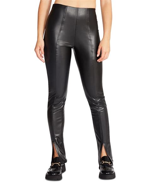 Steve Madden Women S Anastasia Faux Leather Leggings And Reviews Pants