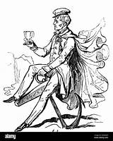 Sailor Drunk Drinking Alamy Stock Cartoon Dated Depicting 19th Century sketch template