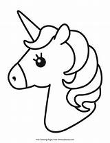 Unicorn Coloring Pages Cute Head Printable Mayo Cinco Kids sketch template