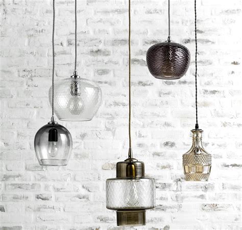 eclectic mix  glass pendant lights   forest  notonthehighstreetcom