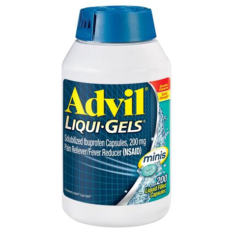 advil liqui gels minis pain reliever  fever reducer ibuprofen mg