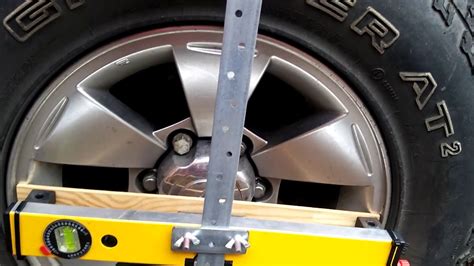 homemade laser wheel alignment tracking device youtube