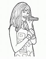 Miley Cyrus Microphone Coloringhome sketch template