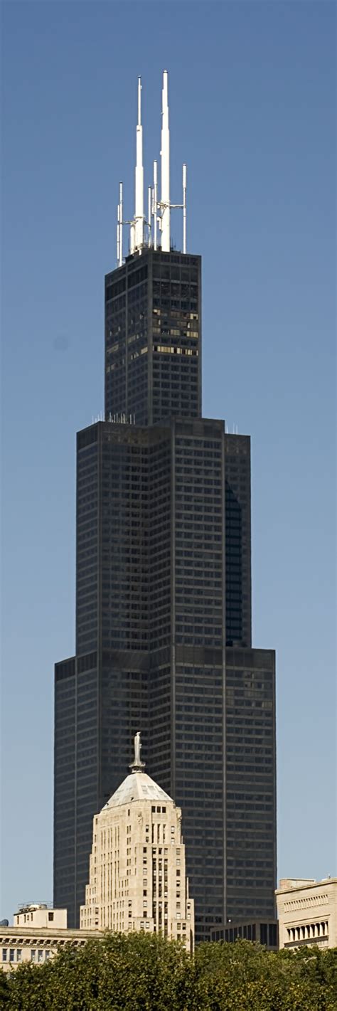 list  tallest buildings   world sears tower tower chicago architecture