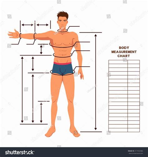 male body measurement chart scheme measurement vector  san mien phi