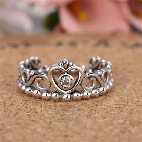 vintage silver princess crown rings  women  silver princess tiara