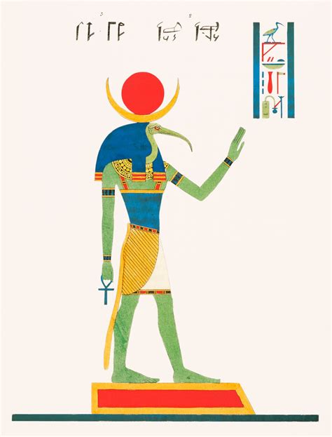 Thoth Illustration From Pantheon Egyptien Free Photo Illustration