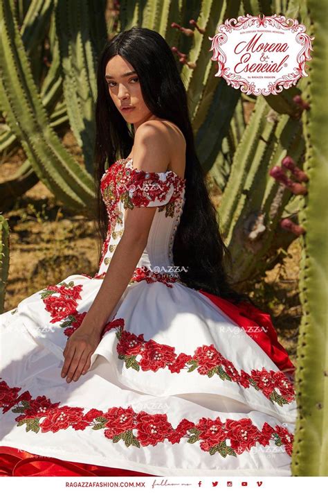 Ruffled Floral Charro Quinceañera Dress Ragazza Mv17 117