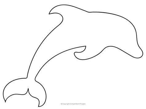 printable dolphin template simple mom project animal outline