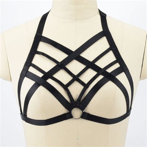 2017 Sexy Bustier Bdsm Lingerie Harness Hollow Out Elastic Cage Bra