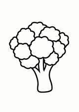Broccoli Coloring Pages Printable sketch template