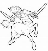 Centaur Coloring Pages Line Centaurs Getdrawings Color Designlooter Getcolorings sketch template