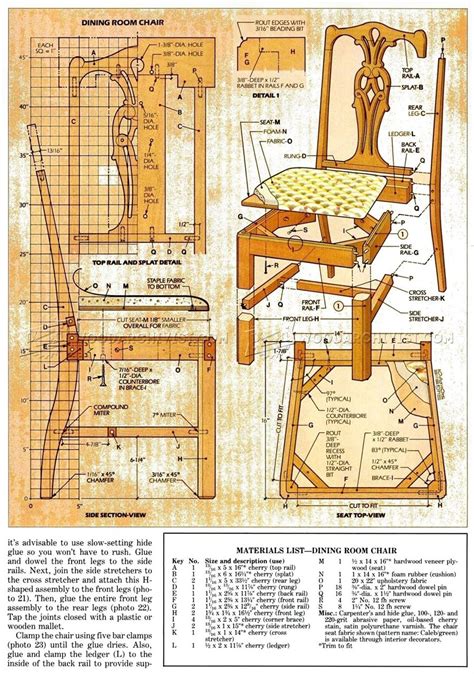 dining room chair plans woodarchivist