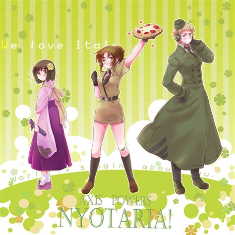 japan northern italy and germany axis powers hetalia drawn by