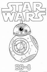Coloring Pages Wars Star Print Bb Printable Kids Awakens Force sketch template