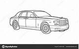 Royce Rolls Illustration Car Phantom Luxury Depositphotos sketch template
