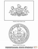 Coloring Pennsylvania State Pages Symbols Penn Lion Nittany Printable Supercoloring Template sketch template