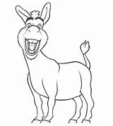 Donkey Coloring Pages Printable Kids Template sketch template