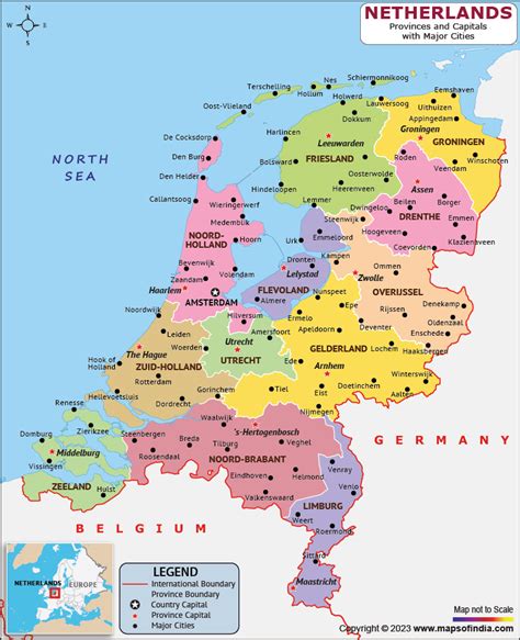 netherlands map hd map   netherlands