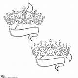 Crown Tattoo Tattoos Queen Princess Crowns Tiara Drawing Designs Stencils Stencil Outline King Corona Drawings Name Women Principessa Da Girls sketch template