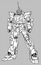 Gundam Unicorn Line Wing Gunpla Lineart Seed sketch template