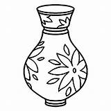 Vase Coloring Printable Template Sketch Vaza Raskraska sketch template