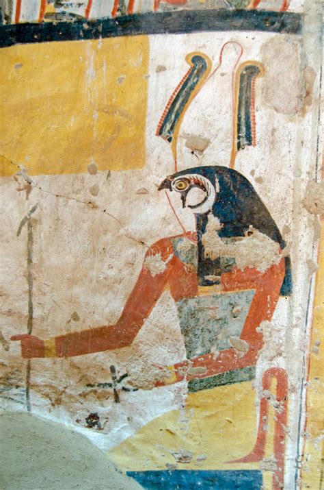 Ancient Egyptian Painting Of Horus Stock Image Image Of