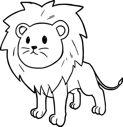 nice cute cartoon comic lion coloring page lion coloring pages