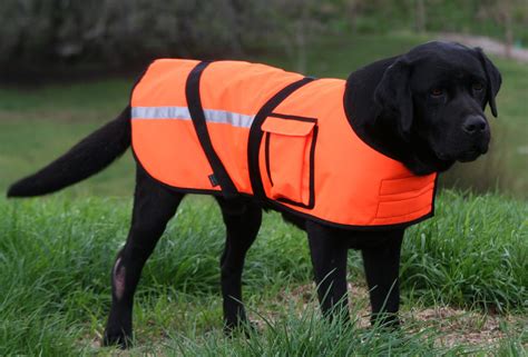 high vis custom  dog jacket dog coat lined pockets bagem