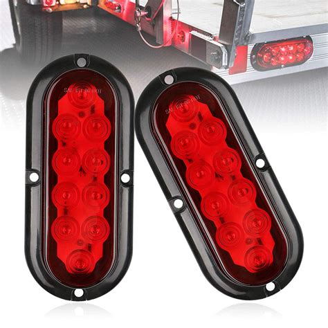 commercial truck parts automotive motors   oval  led tail light kit  mounting