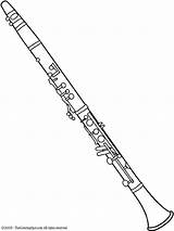 Clarinet Coloring Pages Drawings Music Instrument Drawing Para Musical Dibujo Instruments Colorear Sheet Yrs 1st Chair Oboe Clarinete Play Kids sketch template