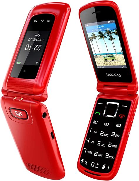 amazoncom uleway unlocked flip phone  sos button senior flip phones