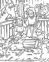 Nativity Manger Nacimiento Kleurplaat Preschool Bethlehem sketch template