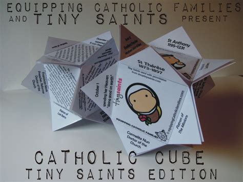tiny saints catholic cube craft kit  equipping catholic families