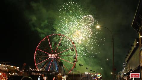 Coney Island Fireworks 4th Of July 2019 4k New York Skyline Hd