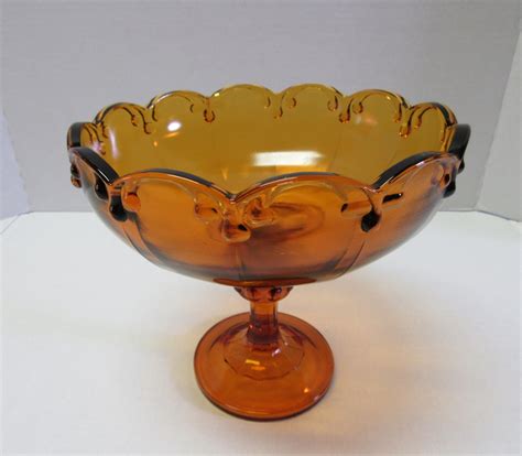 amber glass compote dish   generation