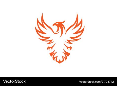 creative phoenix bird logo royalty  vector image