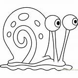 Doodlebob Snail Gary sketch template