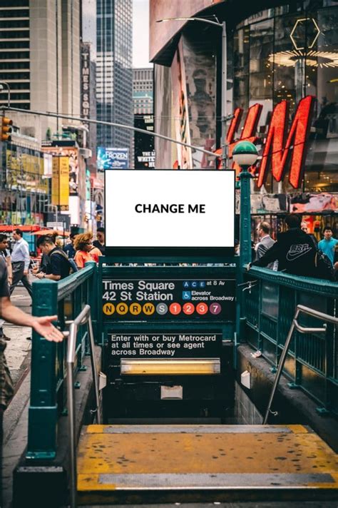 times square station billboard mockup css author