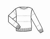Sweater Coloring Coloringcrew sketch template