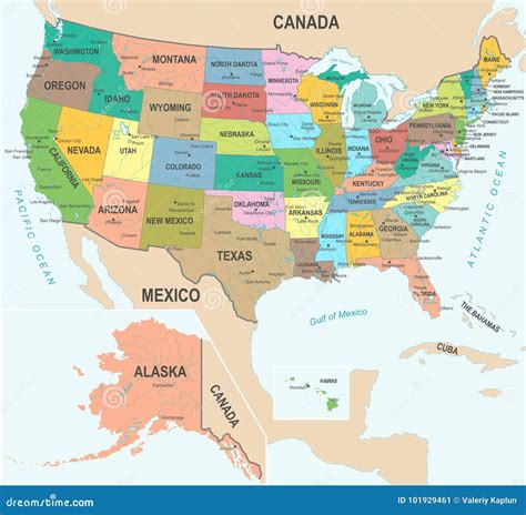 de kaart van verenigde staten vectorillustratie stock illustratie illustration  michigan