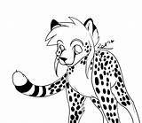 Cheetah Lineart Deviantart sketch template