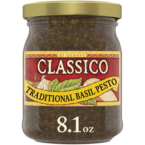 classico signature recipes traditional basil pesto sauce spread  oz jar walmart